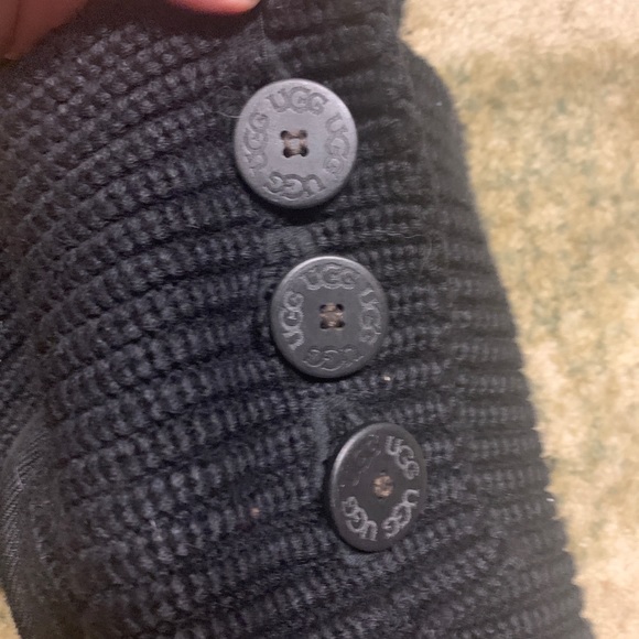 UGG sweater boots black size 5 - Picture 3 of 8